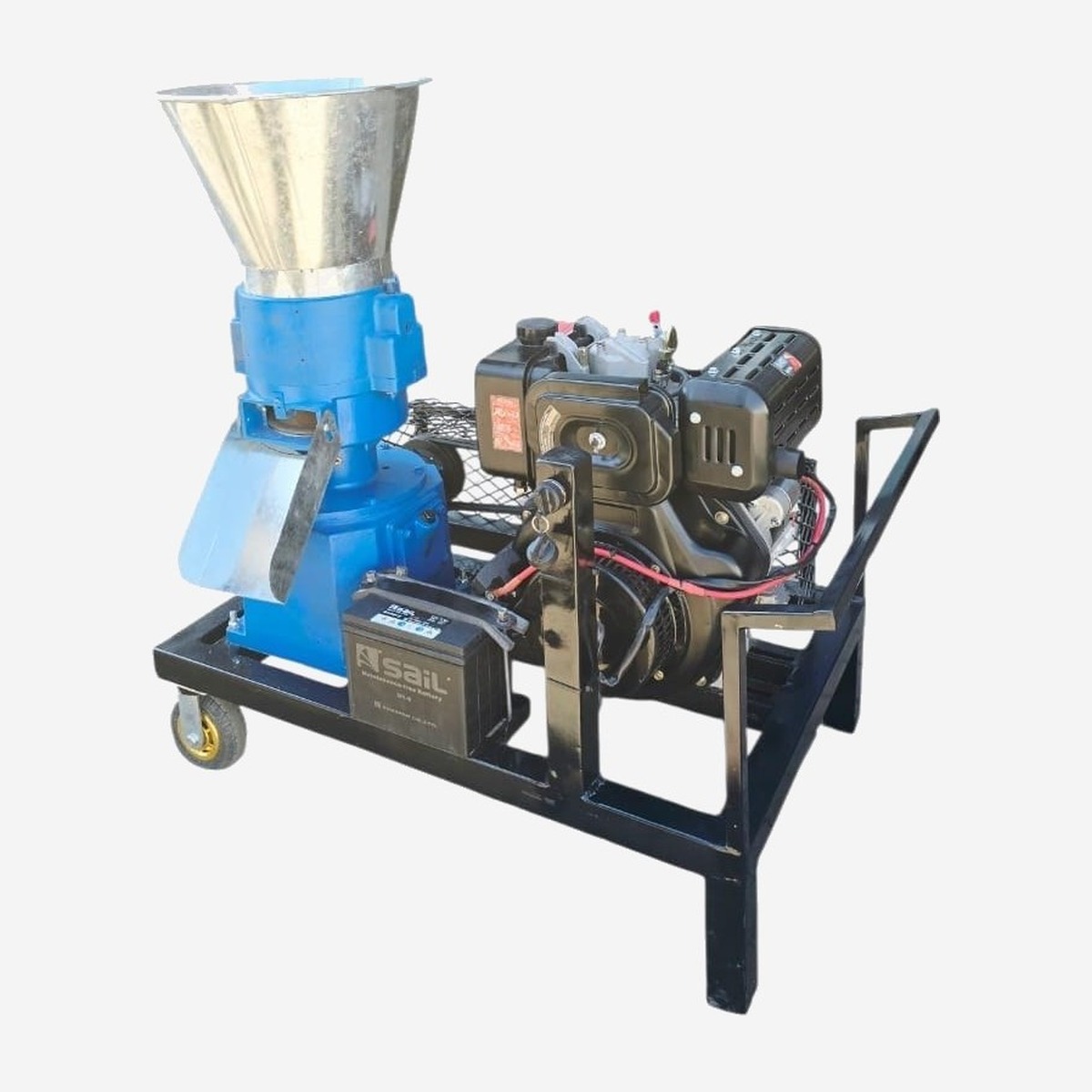 Pelletizer with 10 HP Diesel Engine (Electric Start)
